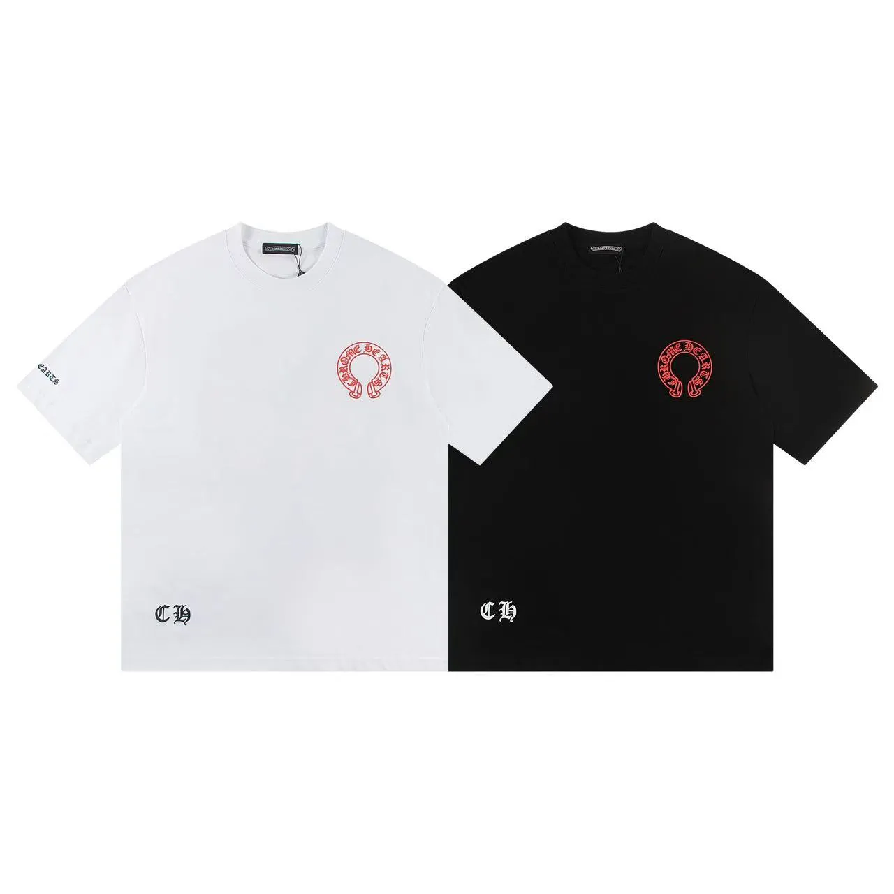 🅿️150 Style: 2025 new Croix Heart short-sleeved T-shirt Material: High version 300g double yarn combed cotton Size: S～XL Color: White Style number: Z006